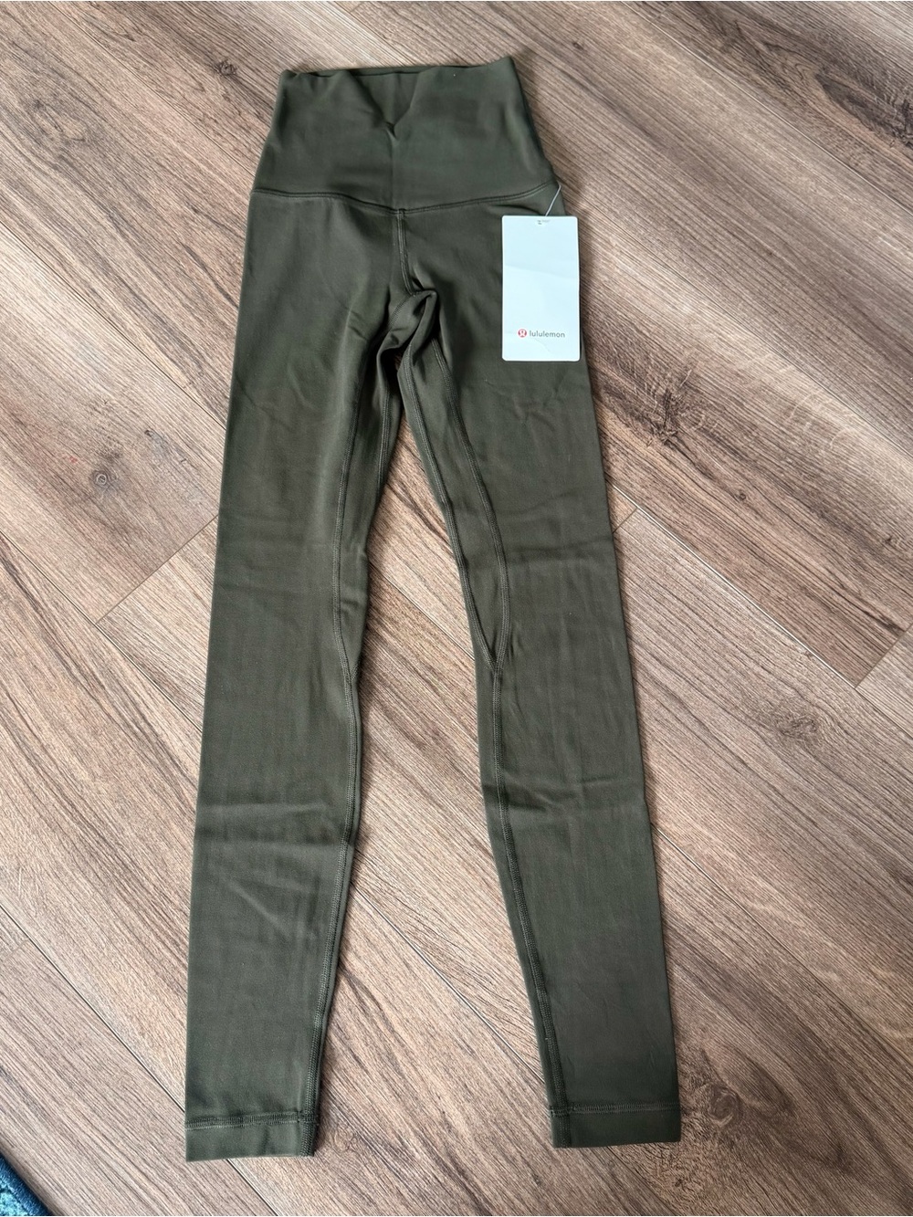 NWT Lululemon Align SHR Super-High-Rise Pant 28" Leggings Olive Green LW5CO5S
